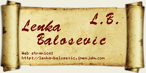 Lenka Balošević vizit kartica